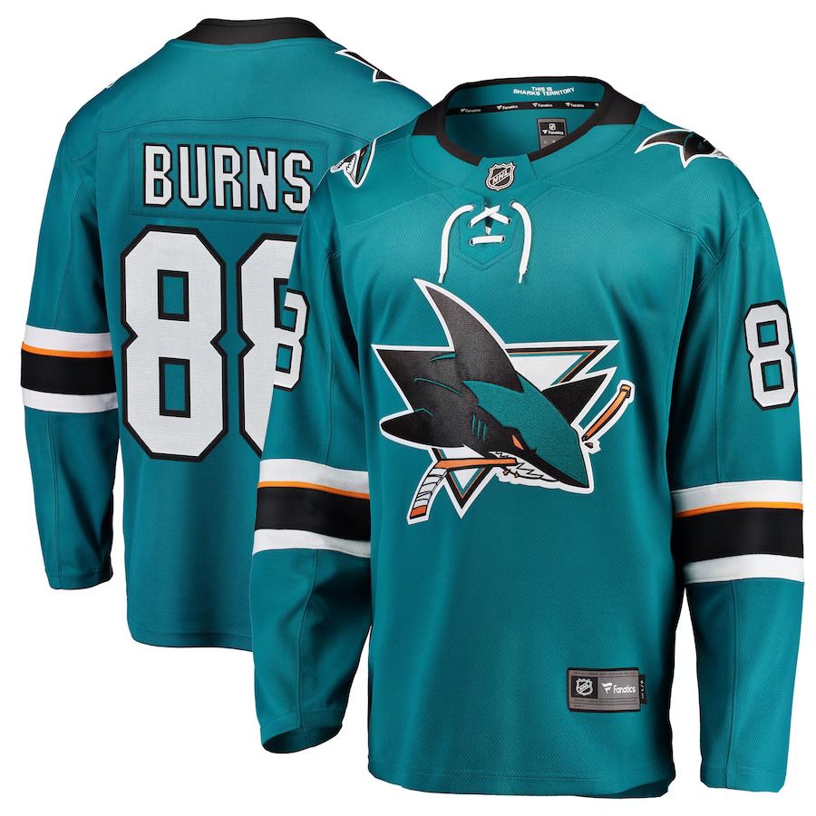 Men San Jose Sharks #88 Brent Burns Fanatics Branded Teal Breakaway Player NHL Jersey->san jose sharks->NHL Jersey